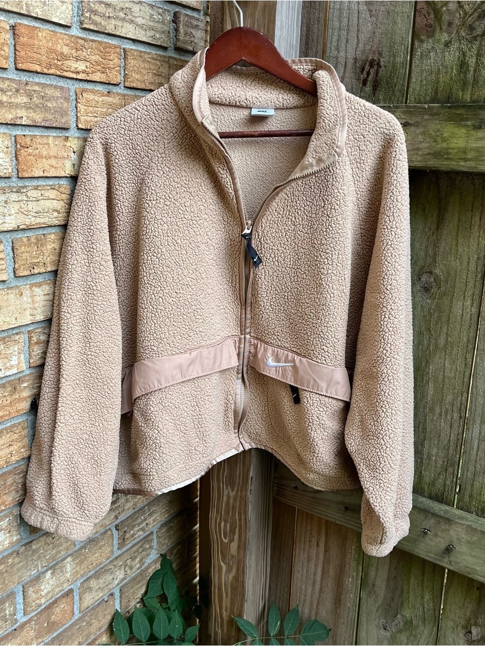 Nike Tan Sherpa Fleece Jacket